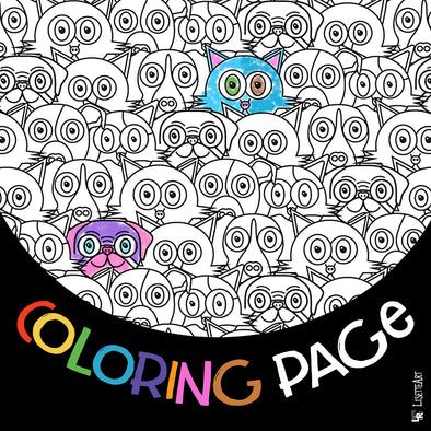 FREE Cats & Dogs Coloring Pages