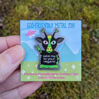 Eco Metal Vegan Alien Pin Drop