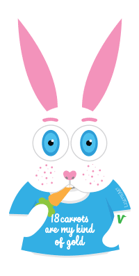 Vegan Bunny eating carrot GIF