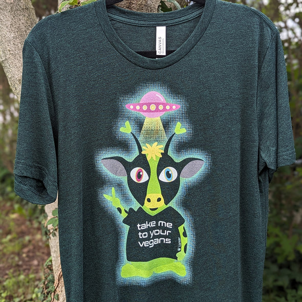 "Take Me To Your Vegans" Unisex Tri-blend T-Shirt