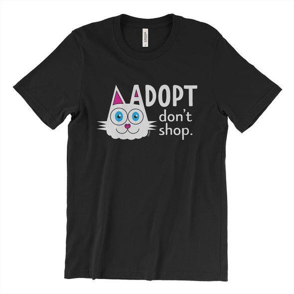 "Adopt, Don't Shop." (cat ear) Unisex T-Shirt