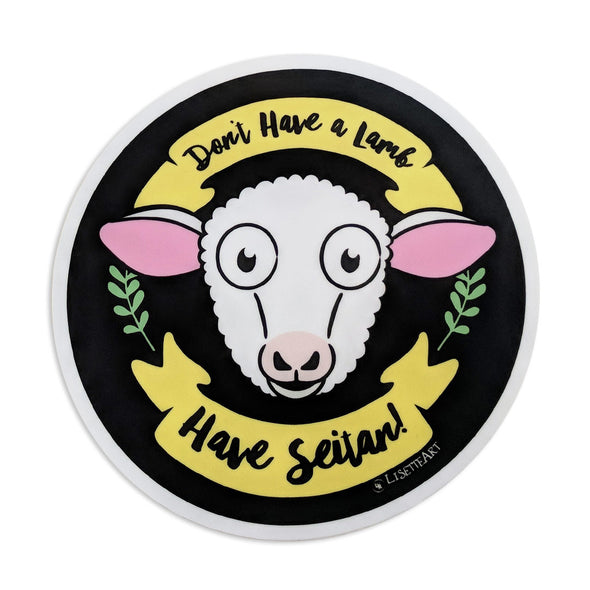 "Don't Have a Cow, Lamb, Pig, Chicken. Have Vegan Food!" Vinyl Bumper Sticker Set