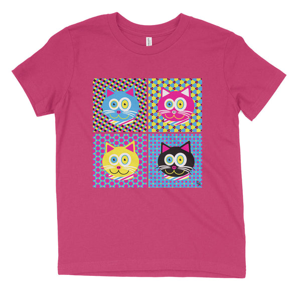 "CMYKat - 2x2" Kids Youth Cat T-Shirt
