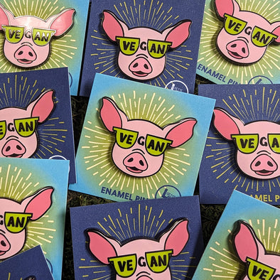 Vegan Sunglasses Pig Pin Drop!