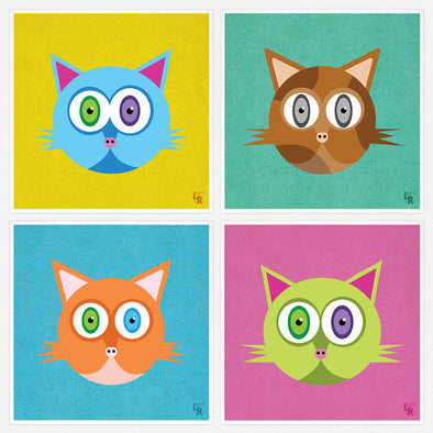 Colorful Cat Pop Art Prints