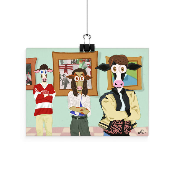 "Ferris MOOler's Day Off" Movie Parody Cow Art Print