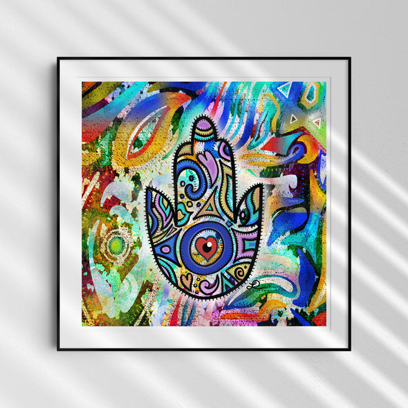 "Hamsa א‎" - Judaica Art Print