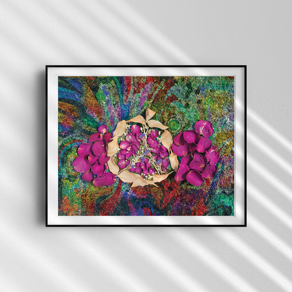 Pomegranates Abstract - Rimonim - Dried Flowers Judaica Photo Art Print, Jewish Wall Art