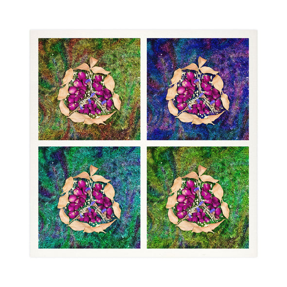 Pomegranate 2x2 - Rimon - Dried Flowers Judaica Photo Art Print, Jewish Wall Art