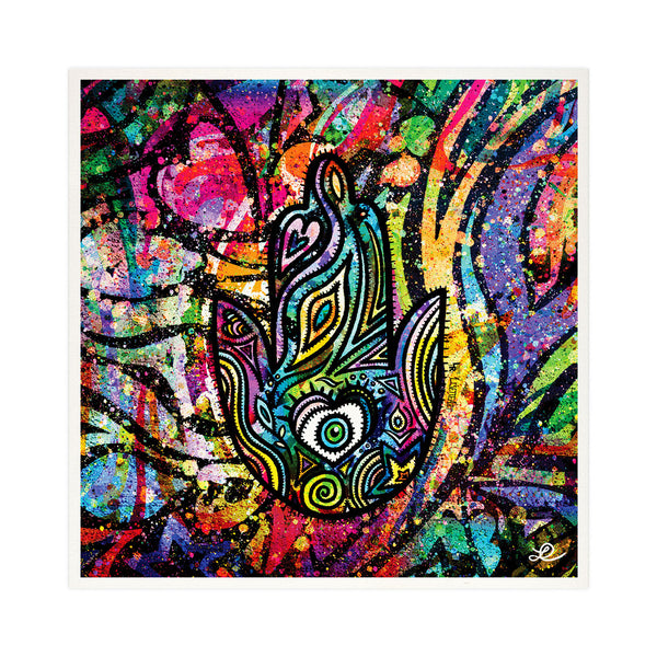 "Hamsa ב‎" - Judaica Wall Art, Jewish Art Print