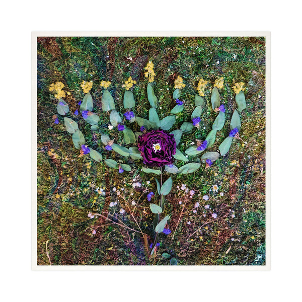 Hanukkiah - Hanukkah Menorah - Dried Flowers Judaica Photo Art Print, Jewish Wall Art