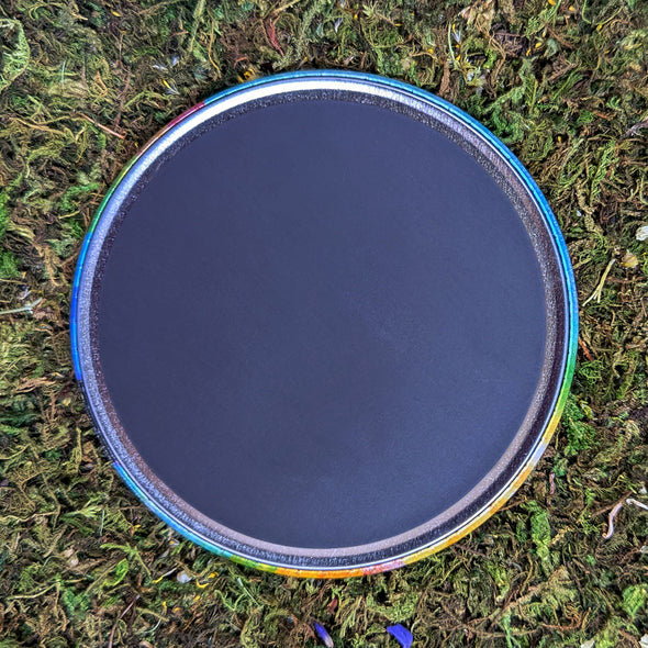 "Hamsa ב‎" - Judaica Art Fridge Magnet, Large Round Decorative Magnet