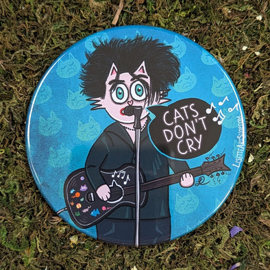 "Ropurrrt Smith Singing Cats Don't Cry" Fridge Magnet, Large Round Decorative Magnet