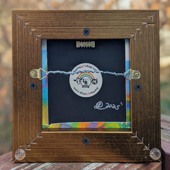 "Jester Cat" Whimsical Art - Framed Canvas Reproduction