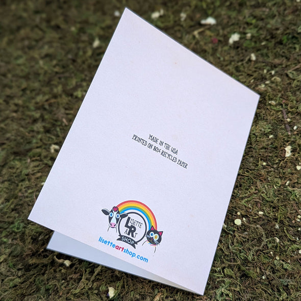 "Buddy the Cow, what's your favorite plant milk?" Holiday Card, Funny Vegan Christmas Card