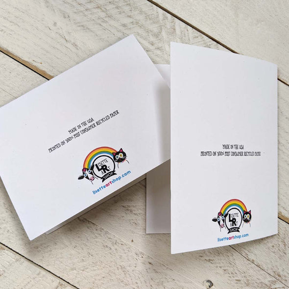 "L'Shanah Tovah" Pomegranate Art with Glitter, Rosh Hashanah Card, Recycled Greeting Card