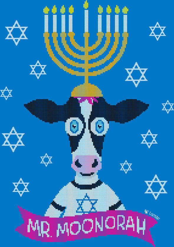 "Mr. Moonorah" Hanukkah Cow Kids Kids Youth T-Shirt