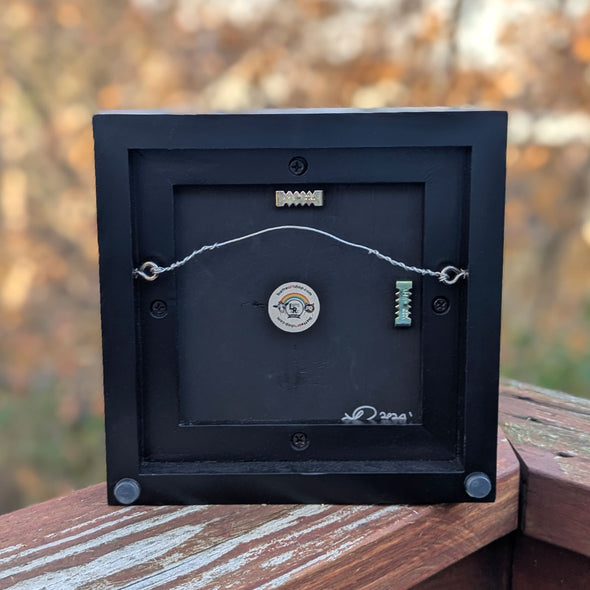 Googly Eyed Monster Friends - Mixed Media Art on Wood - Framed