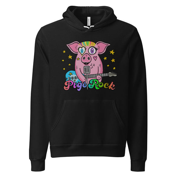 "Pigs Rock" Unisex Lightweight Fleece Hoodie Sweatshirt