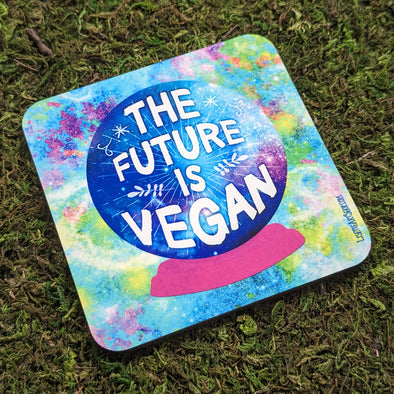 "The Future is Vegan" Coaster