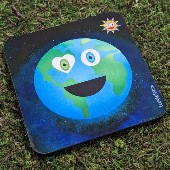 Happy Earth Art Coaster
