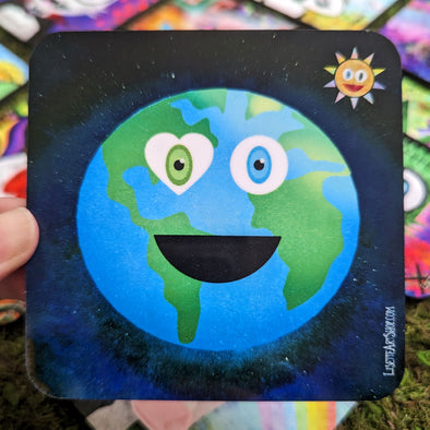 Happy Earth Art Coaster