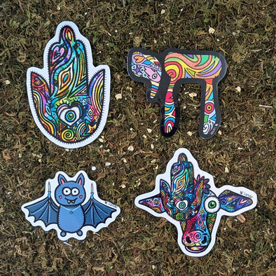 Whimsical Judaica Sticker Pack - Vinyl Stickers