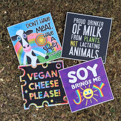 Vegan Message Sticker Pack - Vinyl Stickers