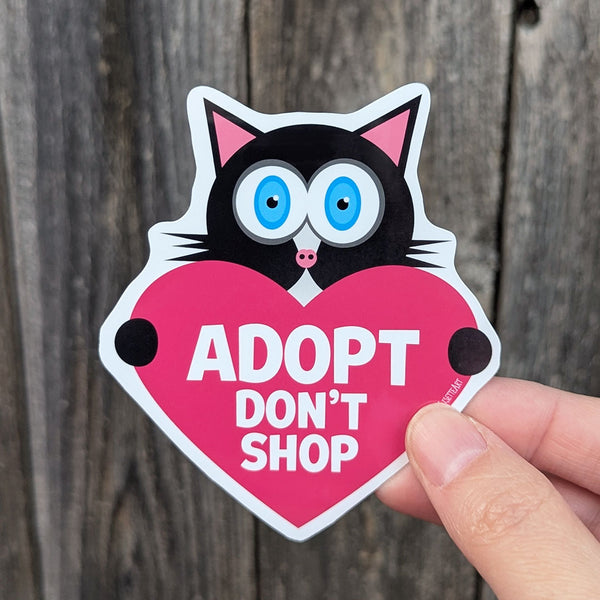 Adopt Don't Shop - Cat with Heart