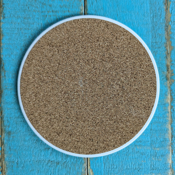 "Happy Crabee" Round Stone Coaster