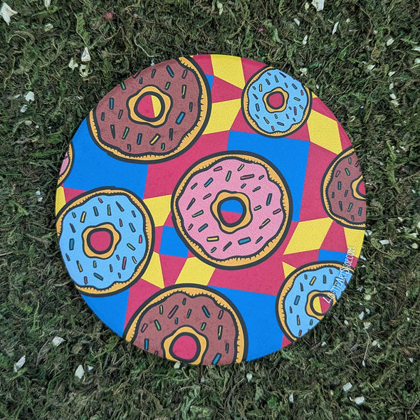 Retro Donuts - Round Stone Coaster