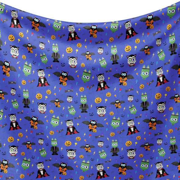 "Halloween Cats" Poly Sherpa Throw Blanket