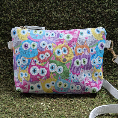 "Purrrballs" Colorful Cats - Vegan Leather Bag