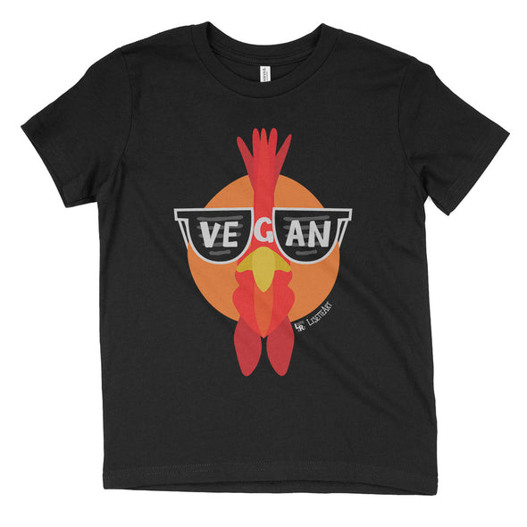 "Vegan Sunglasses" Cool Chicken Youth T-Shirt