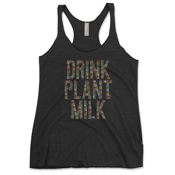 "Drink Plant Milks" Tri-blend Racerback Vegan Tank