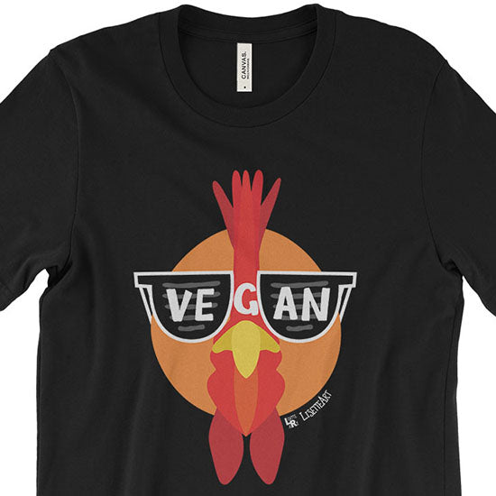 "Vegan Sunglasses" Cool Chicken Unisex T-Shirt