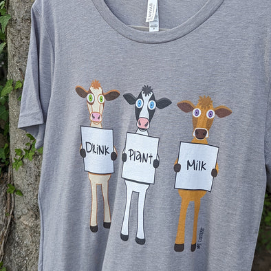 "Drink Plant Milk" Unisex Tri-blend Vegan T-Shirt