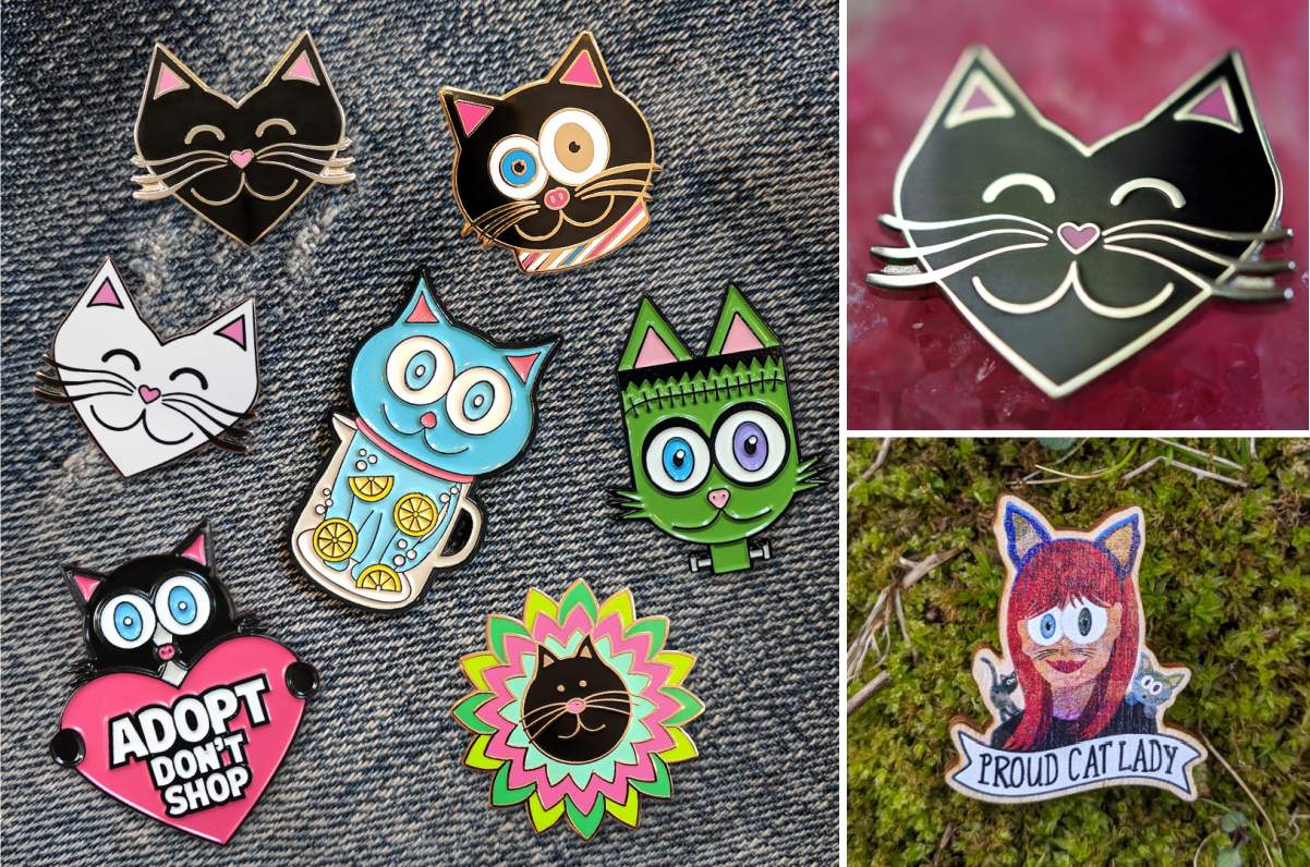 Cute Cat Pins for Cat Lovers