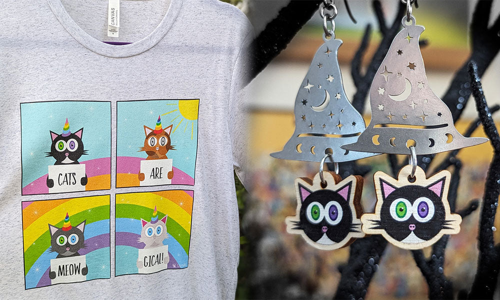 Cat Themed Apparel and Accessories