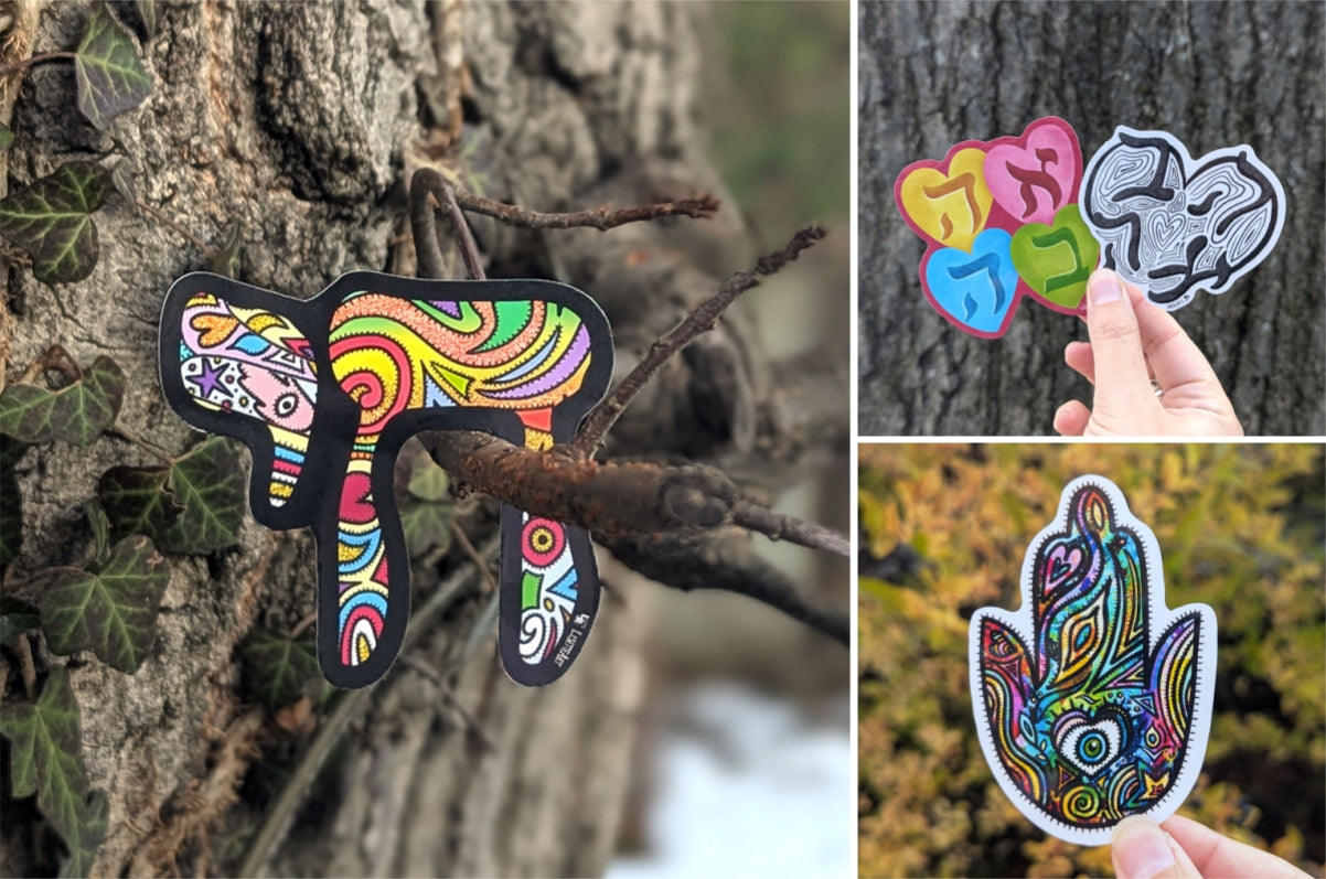 Whimsical Jewish Stickers