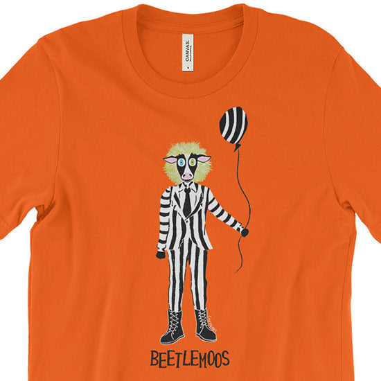 "Beetlemoos" Halloween Cow Orange Unisex T-Shirt