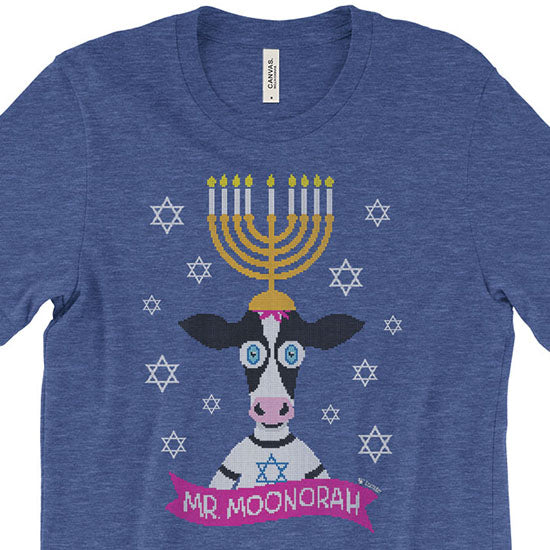 SALE "Mr. Moonorah" Hanukkah Cow Unisex T-Shirt