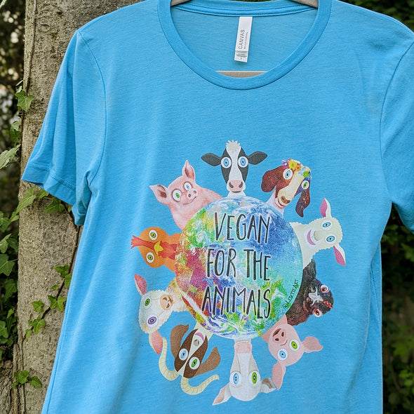 "Vegan for the Animals" Unisex Tri-blend T-Shirt