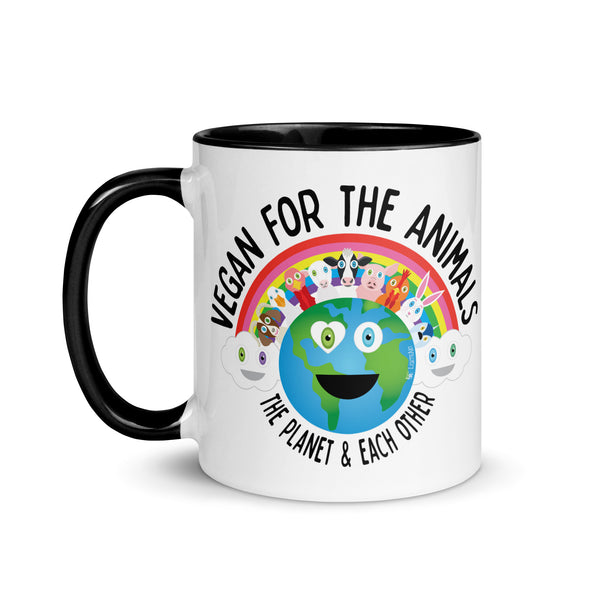 "Vegan for Everything" Coffee Mug with Color Accents