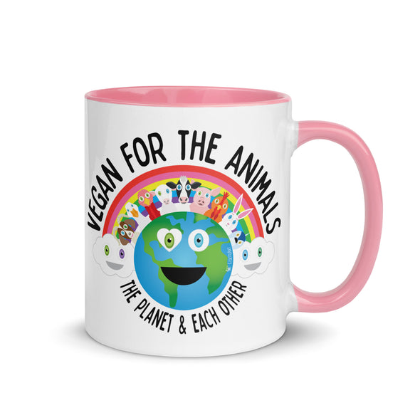 "Vegan for Everything" Coffee Mug with Color Accents