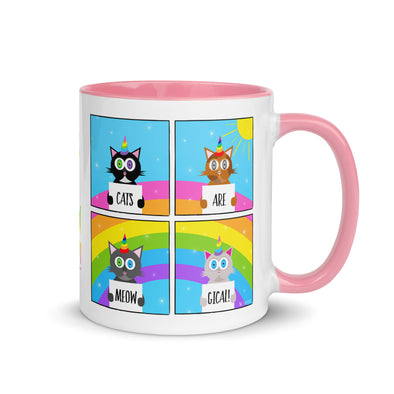 "Cats are Meowgical" Coffee Mug with Color Accents