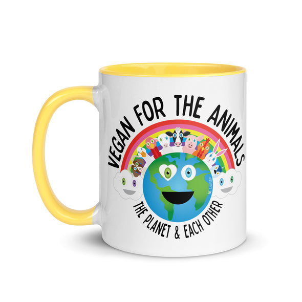 "Vegan for Everything" Coffee Mug with Color Accents