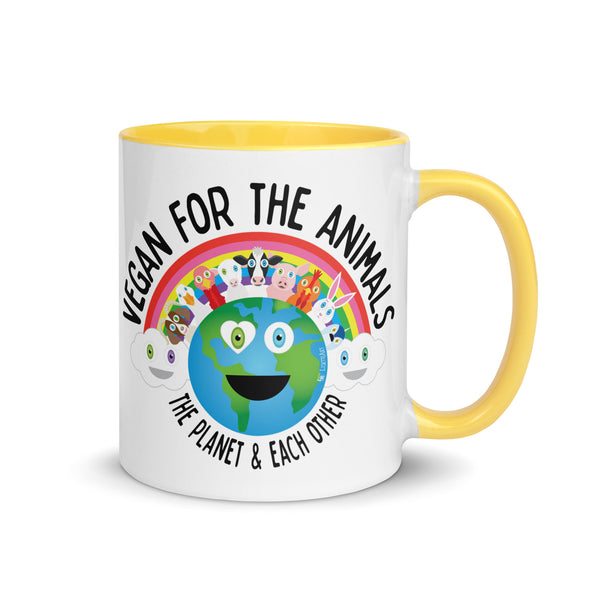 "Vegan for Everything" Coffee Mug with Color Accents