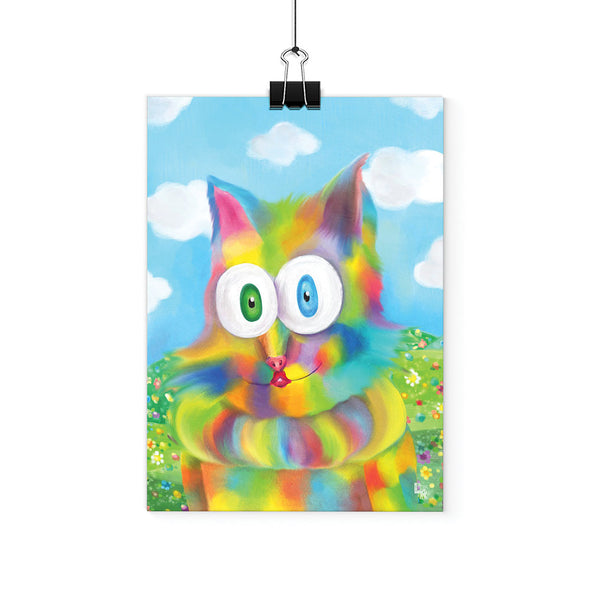 "Jester Cat" Whimsical Art Print