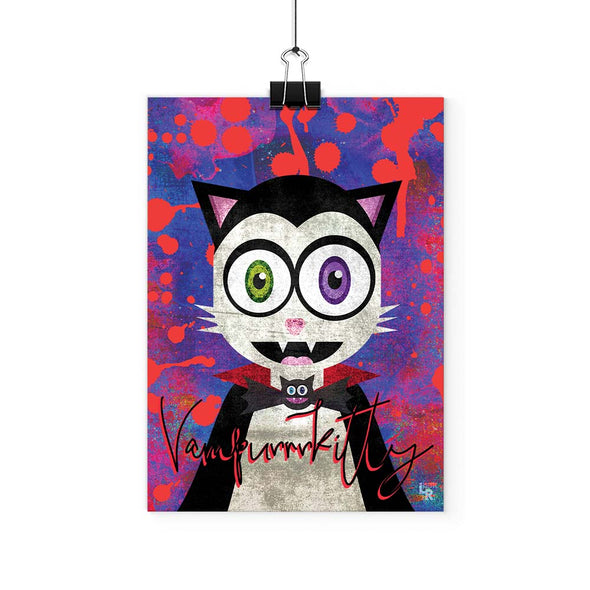 "Vampurrrkitty" Vampire Cat Art Print